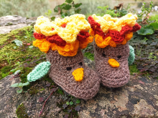 chaussons feuilles